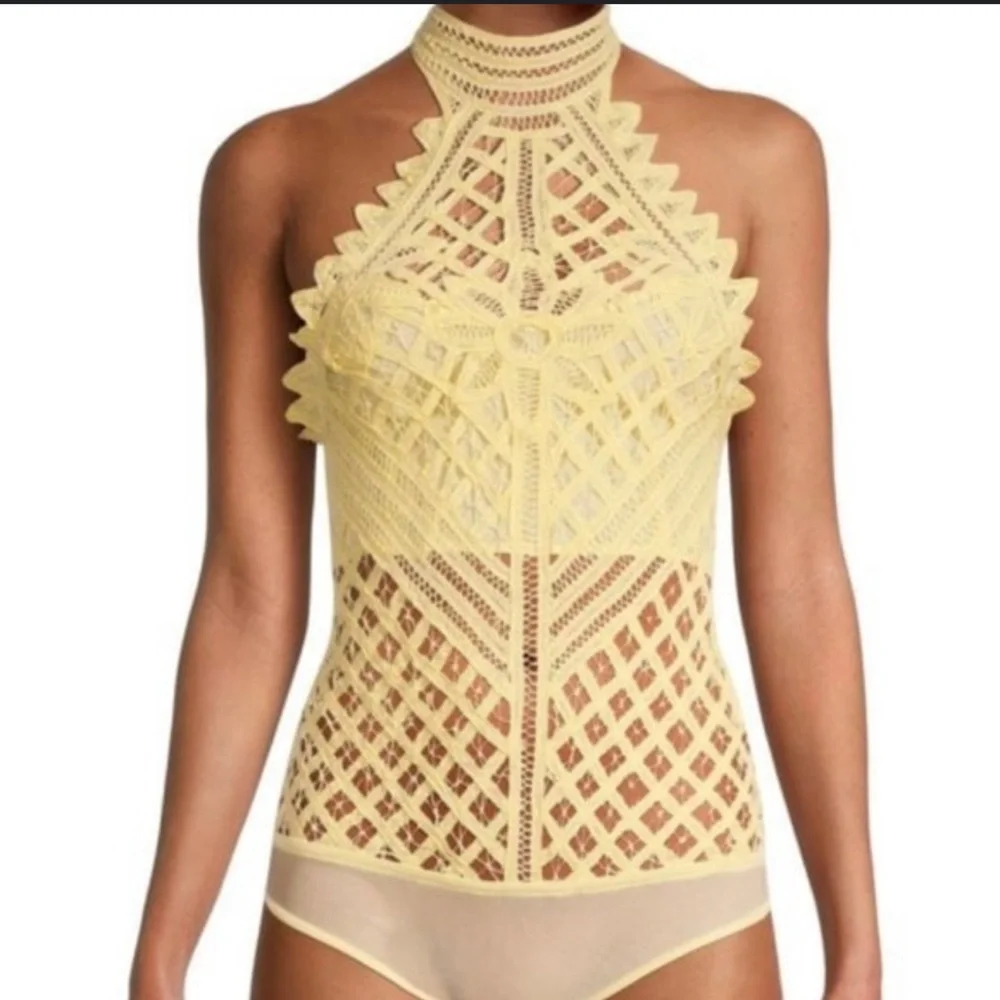 NWOT Free People Be My Battenburg Bodysuit - Picture 1 of 7